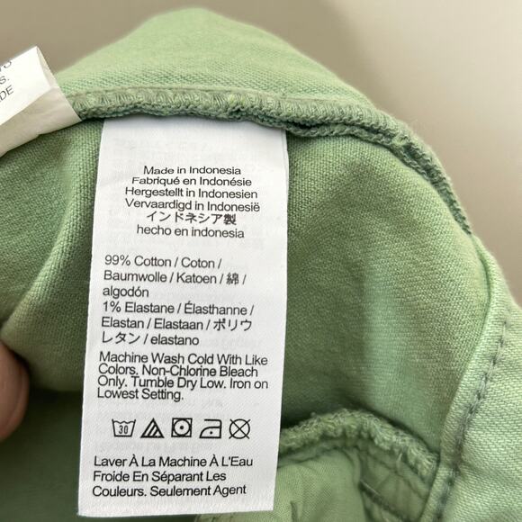 MADEWELL 2024 Emmett Wide-Leg Crop Pant Welt Pocket Pistachio Green Sz 33 {L19} - Picture 6 of 7